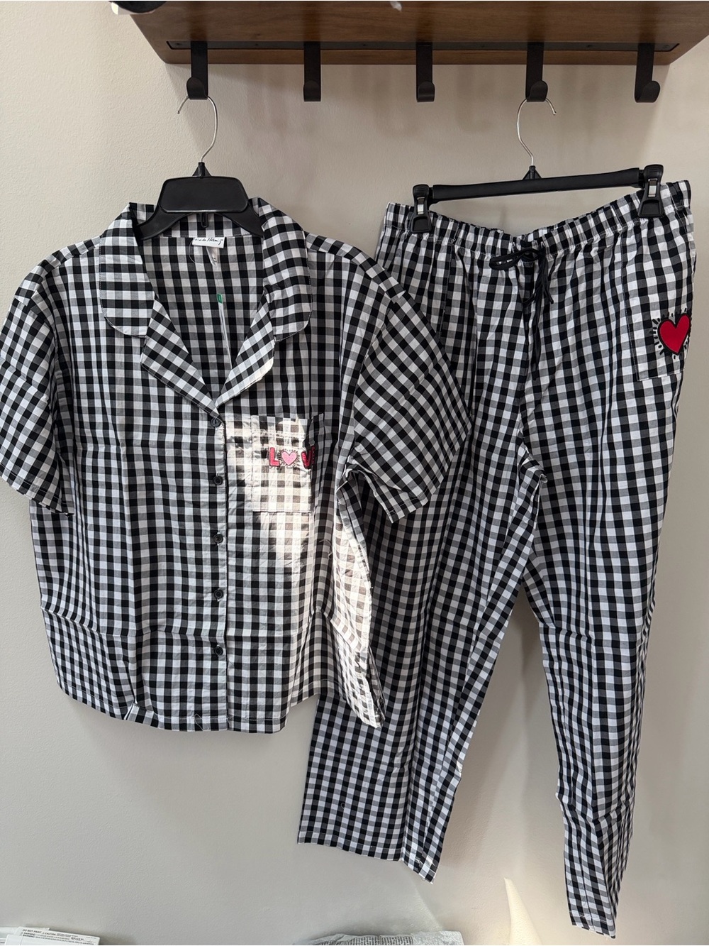 Keith Haring Gingham Pajama Set